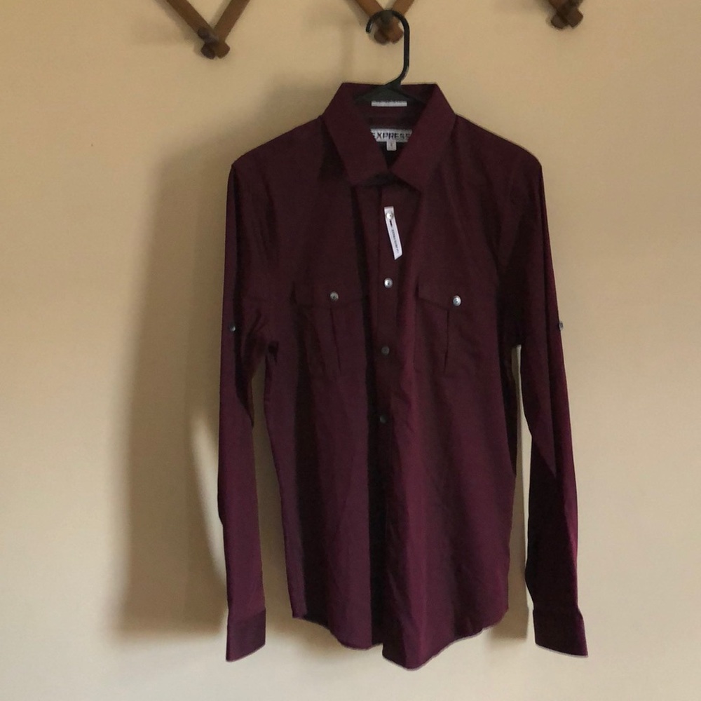 Military style dress shirt